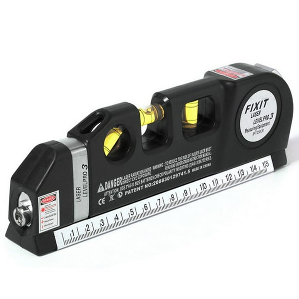 3 in 1 Laser Level w/ 8-Foot Measuring Tape & Triple-Positioned Leveling Bubble 3 in 1 Laser Level w/ 8-Foot Measuring Tape & Triple-Positioned Leveling Bubble